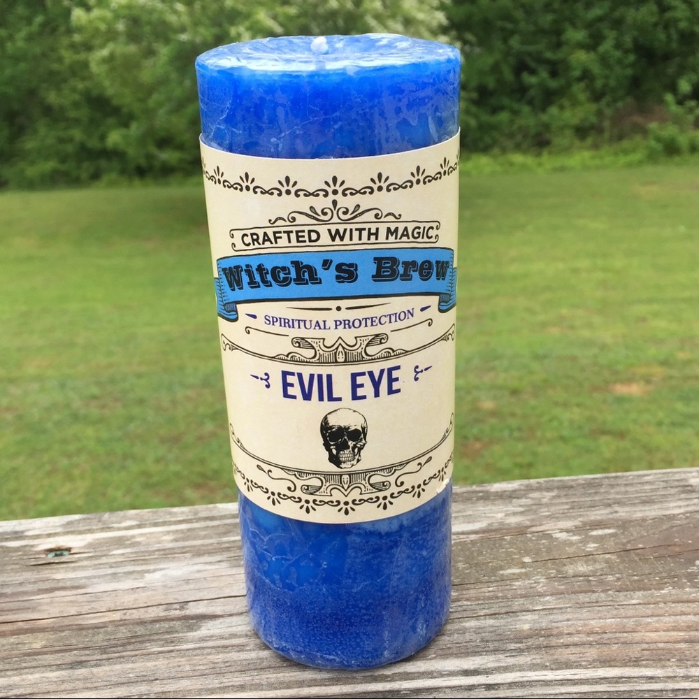 Evil Eye 🧿 Candle Witches Brew Pillar Coventry Creations USA Discontinued size